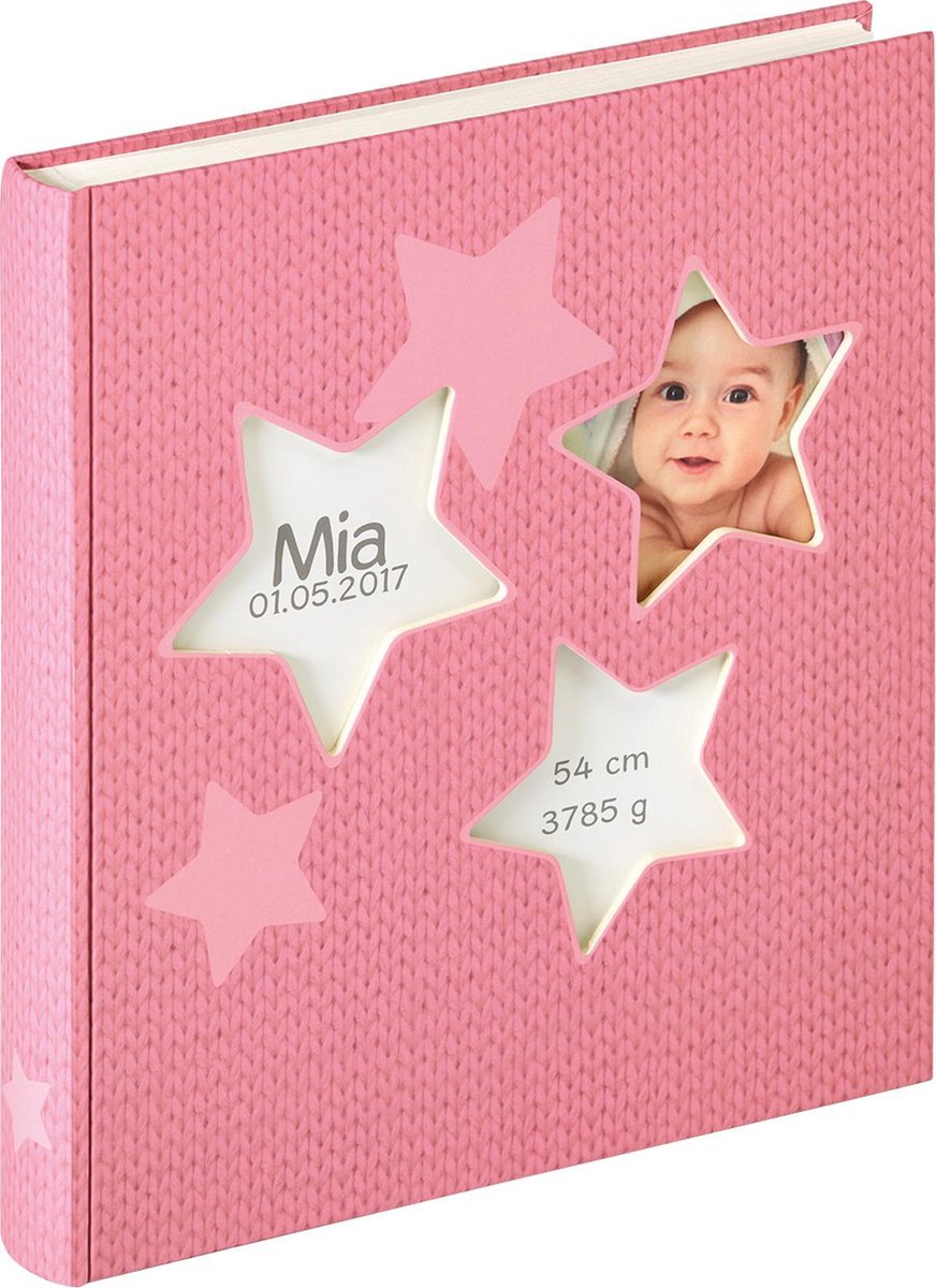 Walther uk-133-r estrella - album bébé - taille 28x30,5 cm - rose