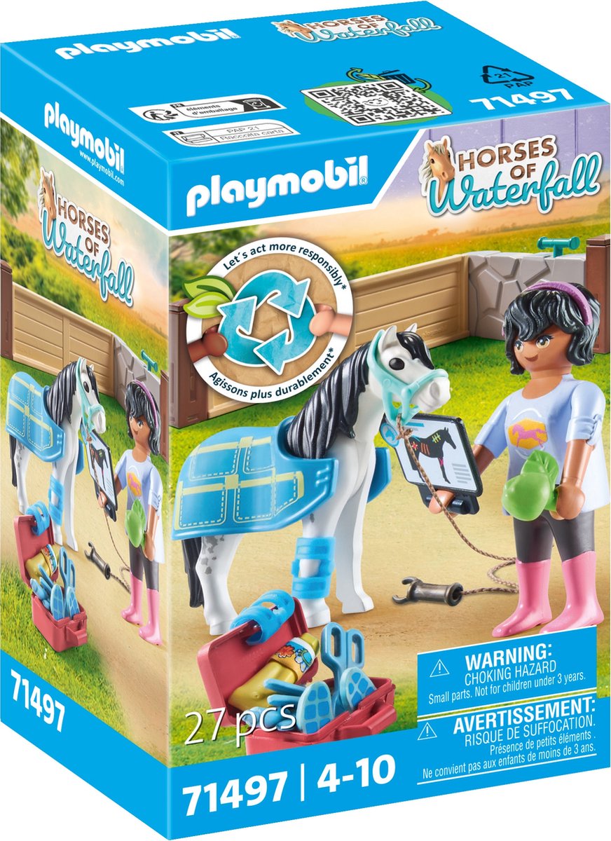 Playmobil 71497 Horses ou thérapeute de chevaux en cascade
