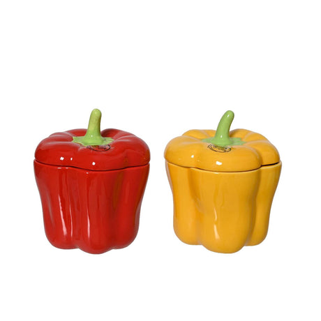 Decoris pot de rangement poivre dolomite 12x12x15cm