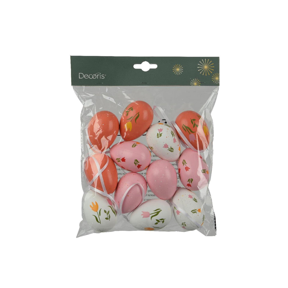 Decoris décoration à suspendre Oeuf de Pâques en polystyrène 6ø4xh6cm