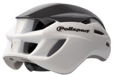 Polisport Helm Aero Road Mat White Gloss Black Yellow L 58-61cm