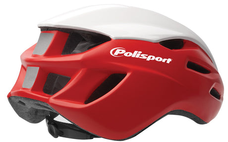 Polisport Helm Aero Road Mat Rosso Gloss bianco nero L 58-61 cm