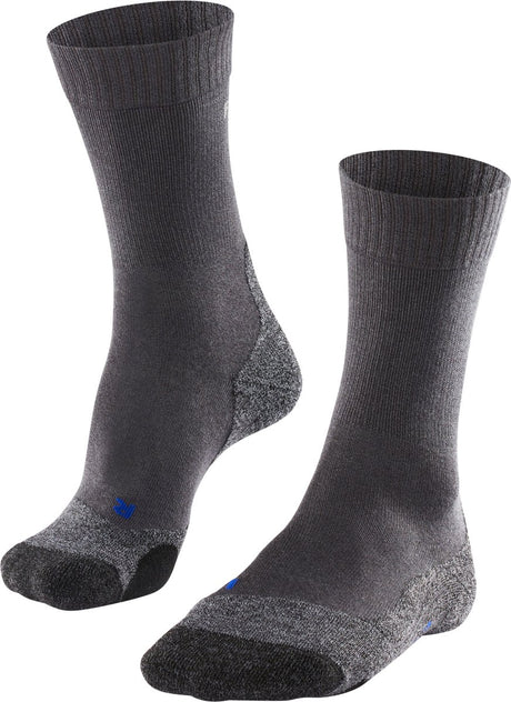 Falke tk2 cool anti-ampoules épais lyocell matériau fonctionnel chaussettes de randonnée femme gris - taille 37-38