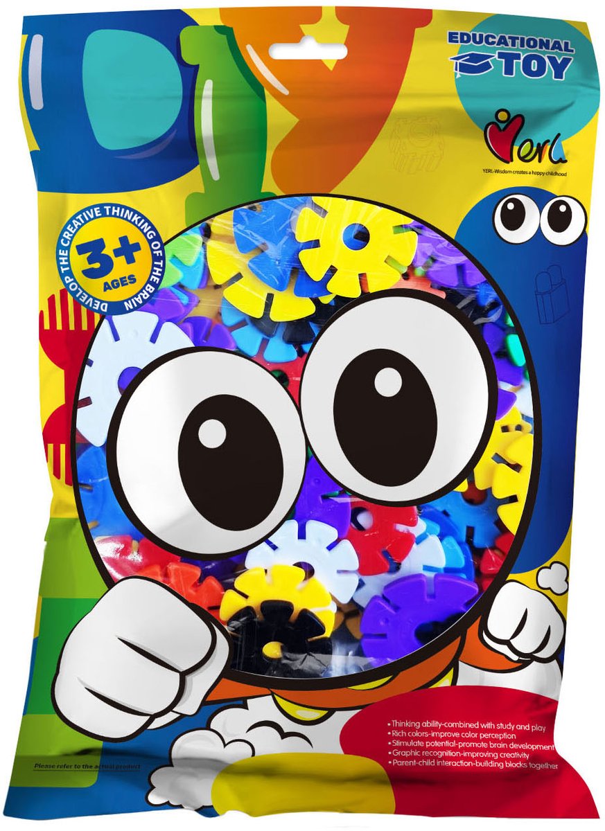 Tours de construction en sachet, 124 pcs.