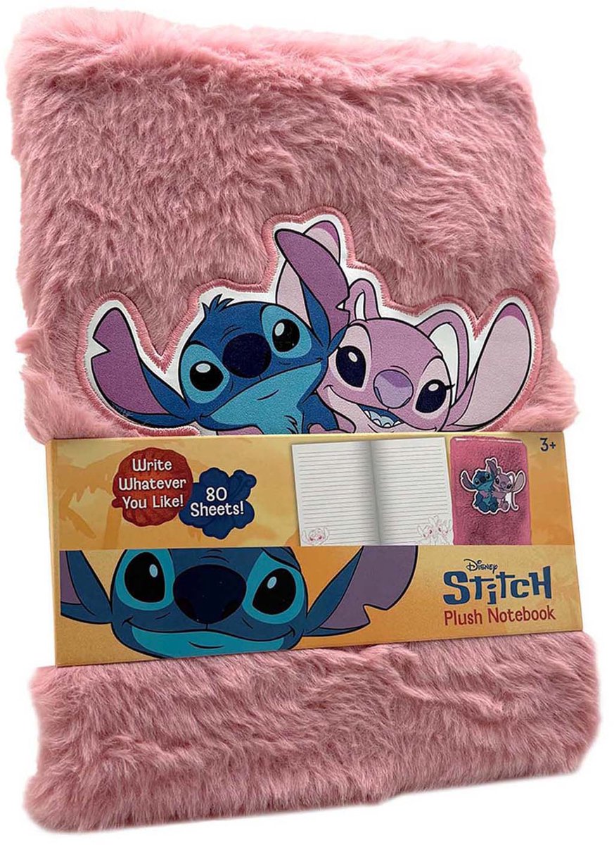 Carnet de notes en peluche Stitch sans marque, sans marque, ange au point.