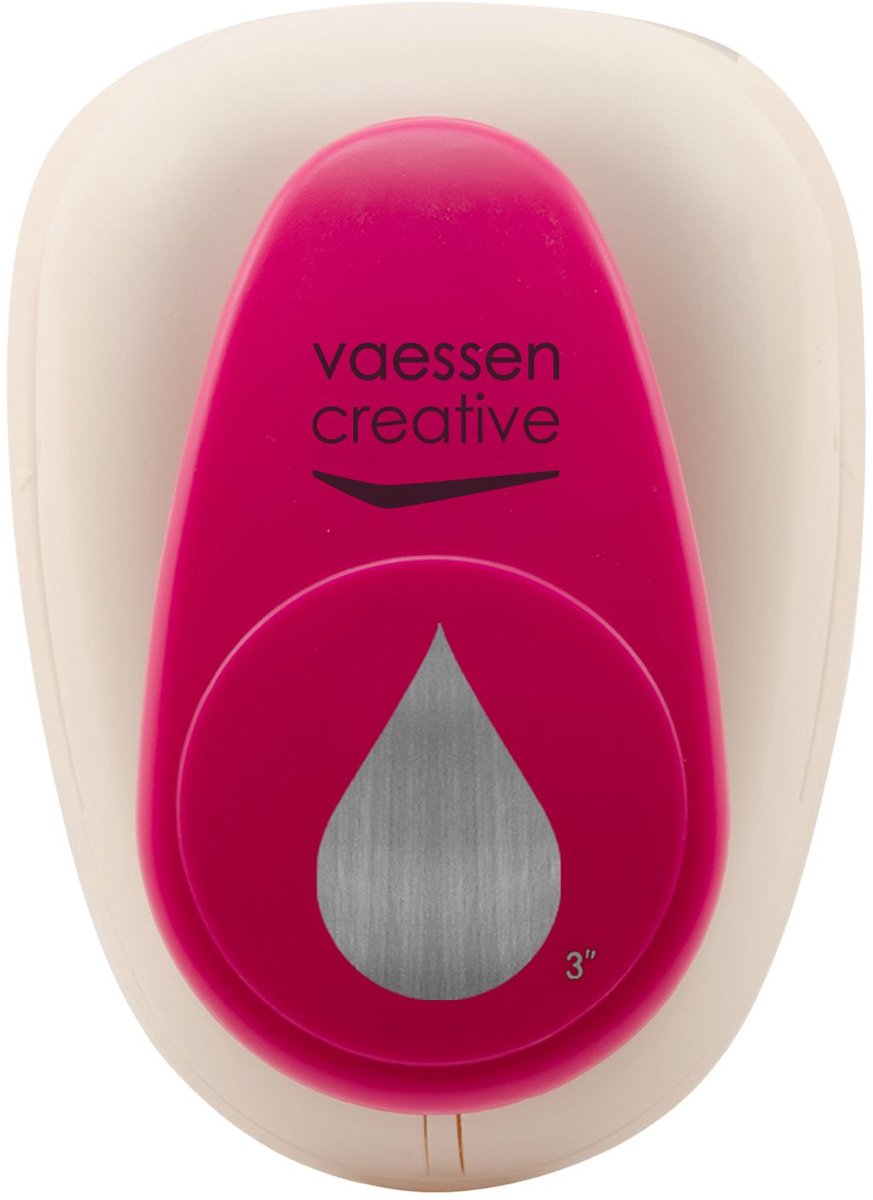 Vaessen creative pons - figuurpons - druppel - 7,6 x 5 cm