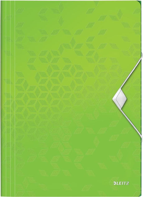 Chemise élasto plastique Leitz wow pour documents A4 - Chemise à 3 rabats pour 150 feuilles - vert