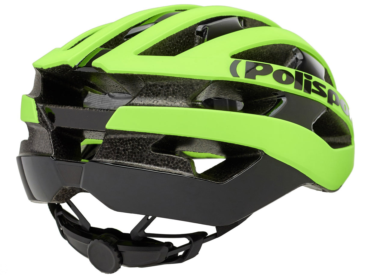 Polisport Light Pro Bicycle Helmet M 52-58 cm fluo gul sort