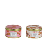 Bougie parfumée Decoris dans une boîte métallique ø7,8xh4,5cm