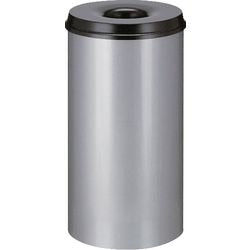 V-part - poubelle ignifuge pour papier 50 l - acier - gris aluminium, noir
