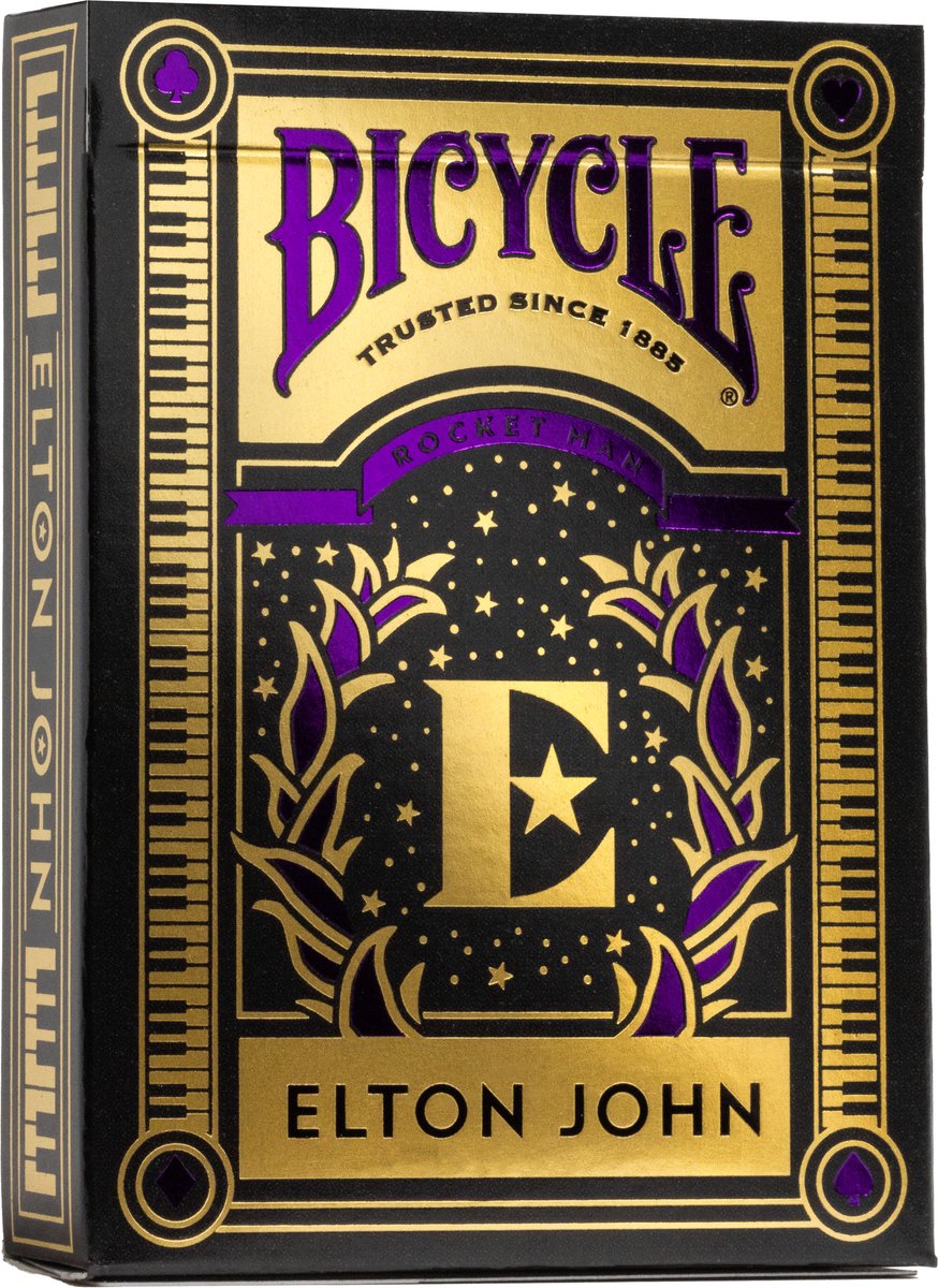 Bicycle Elton John - cartes à jouer premium - poker - rocket man - marchandise musicale - licence officielle - objet de collection
