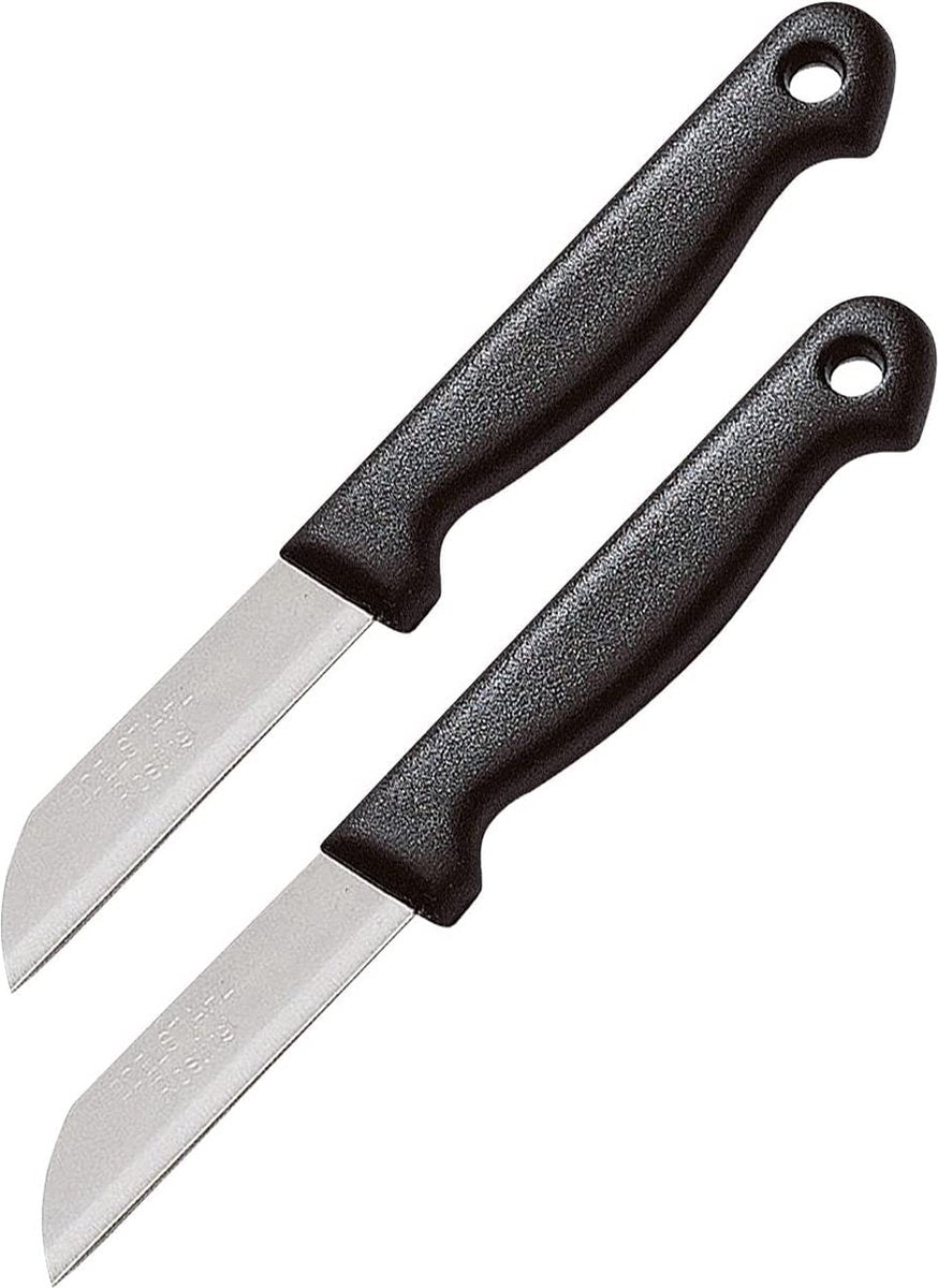 Westmark lot de 2 couteaux d'office, à lame droite, longueur de lame : 6,5 cm chacun, plastique inox, techno, argent noir, 13512280