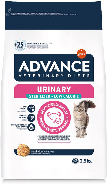 Advance régime vétérinaire avance - régime vétérinaire chat - urinaire - stérilisé - faible en calories - nourriture pour chat - 2,5 kg