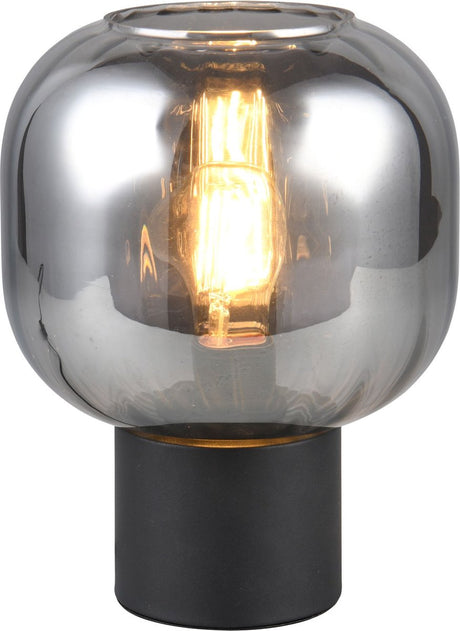 Trio diva - lampe de table - noir mat - excl. 1x e27 7 w - interrupteur à cordon