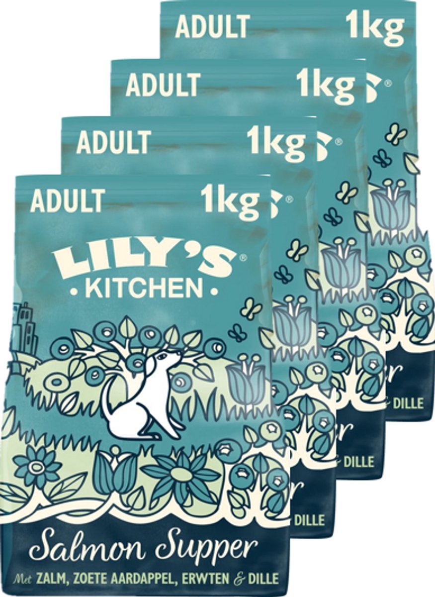 Lily's Kitchen - nourriture pour chien - nourriture sèche - souper au saumon nourriture pour chien au saumon - 4 x 1 kg