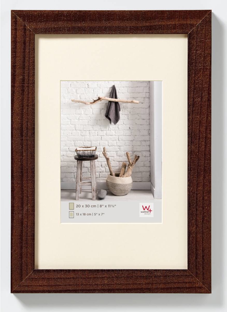 Walther home - cadre en bois - format photo 30x40 cm - noyer