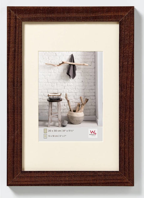 Walther home - cadre en bois - format photo 30x40 cm - noyer