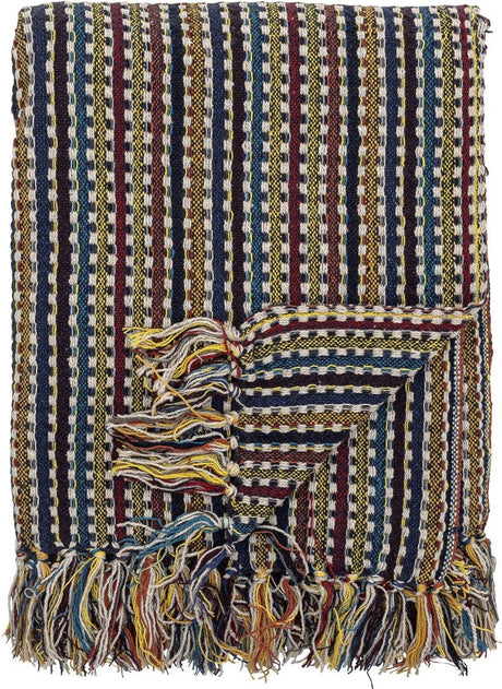 Bloomingville plaid lazzario bleu 160x130cm