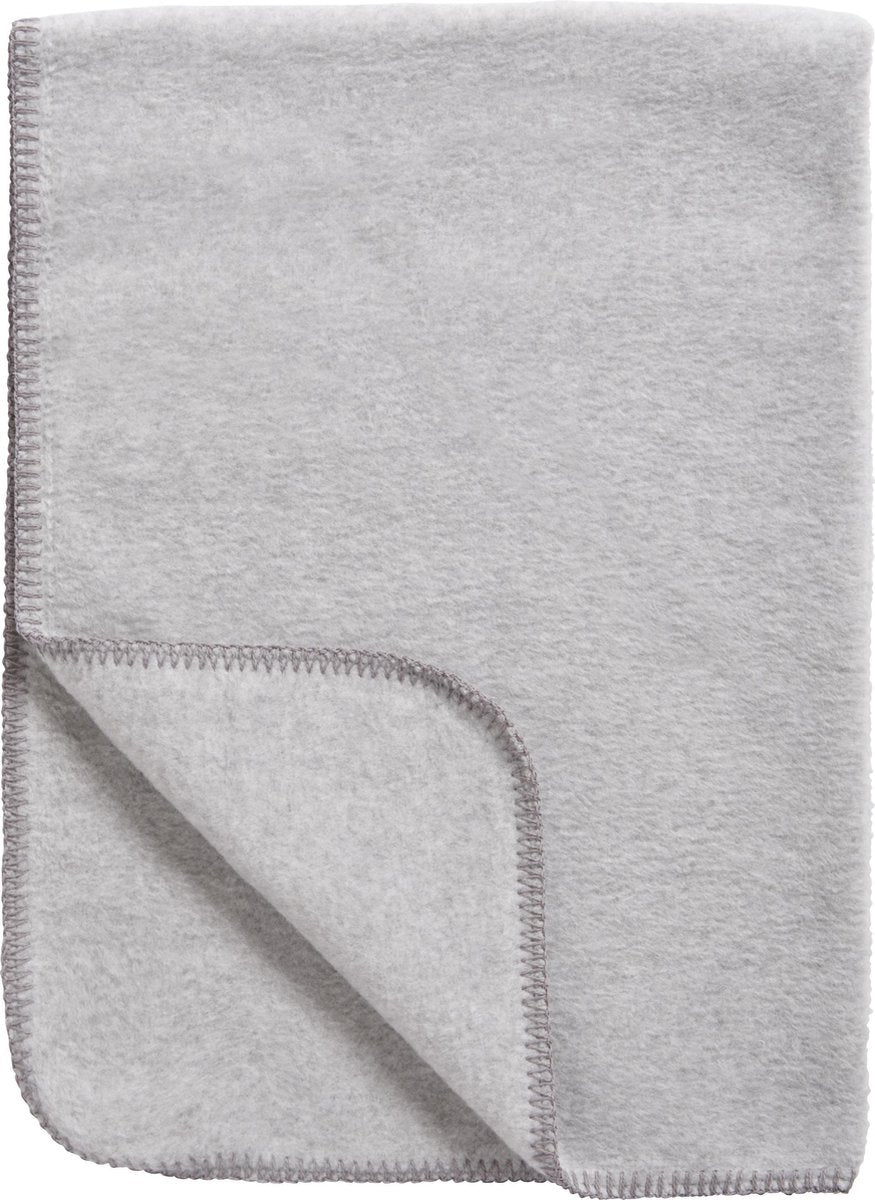 Couverture pour berceau Meyco baby uni - tissée - gris mélangé - 75x100cm - 1,0 tog