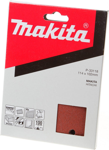 Makita accessoires feuille abrasive k100 114x102 rouge - p-33118
