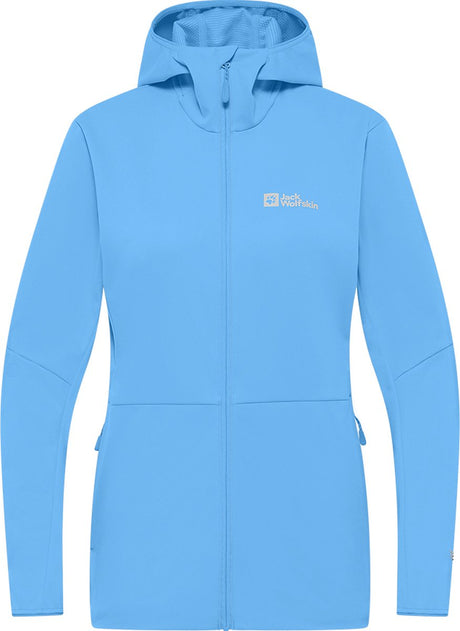 Jack wolfskin feldberg hoody veste softshell bleu moyen femme
