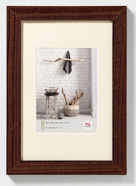 Walther home - cadre en bois - format photo 13x18 cm - noyer