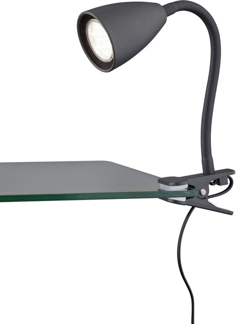 Lampe à pince Trio Wanda - noir mat