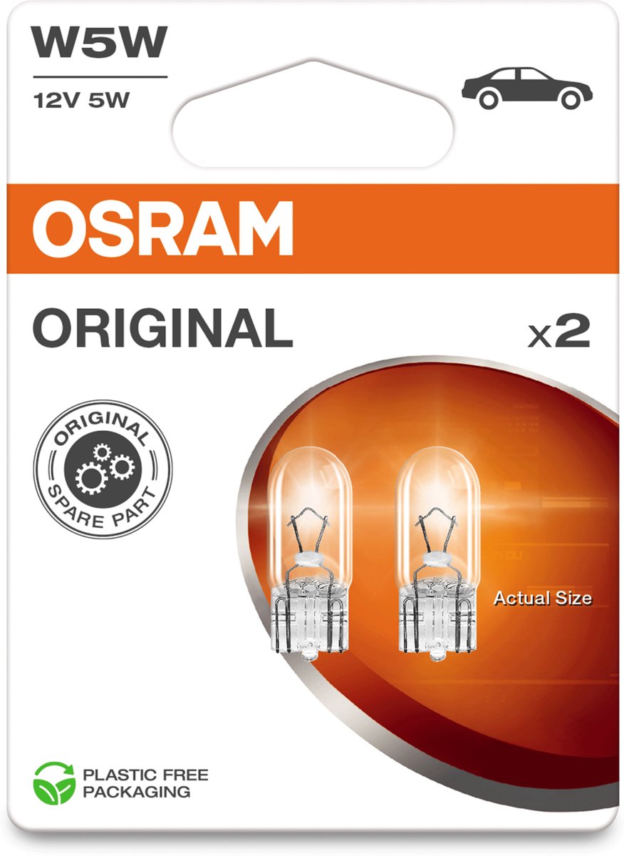 Osram w5w - 5w - w2.1x9.5d - noir -