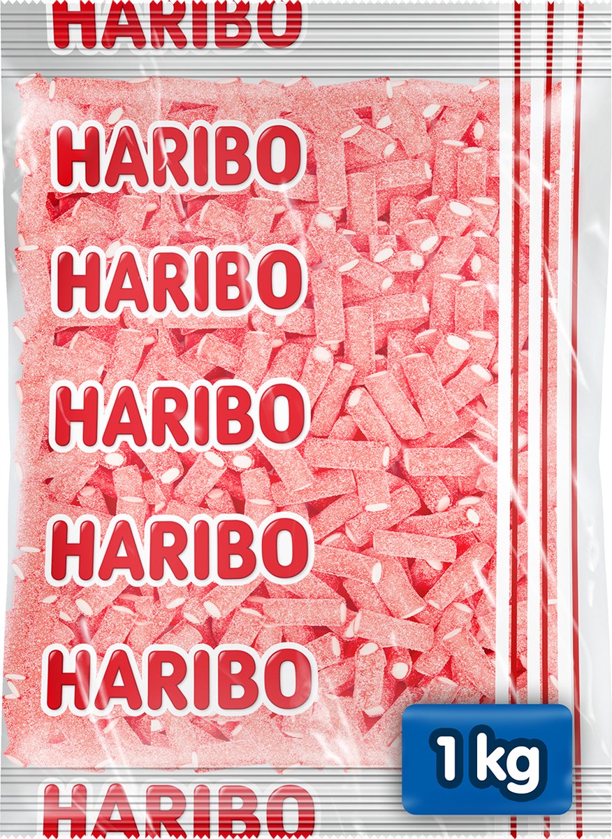 Haribo balla red f!zz - bonbon acidulé - sachet 1kg