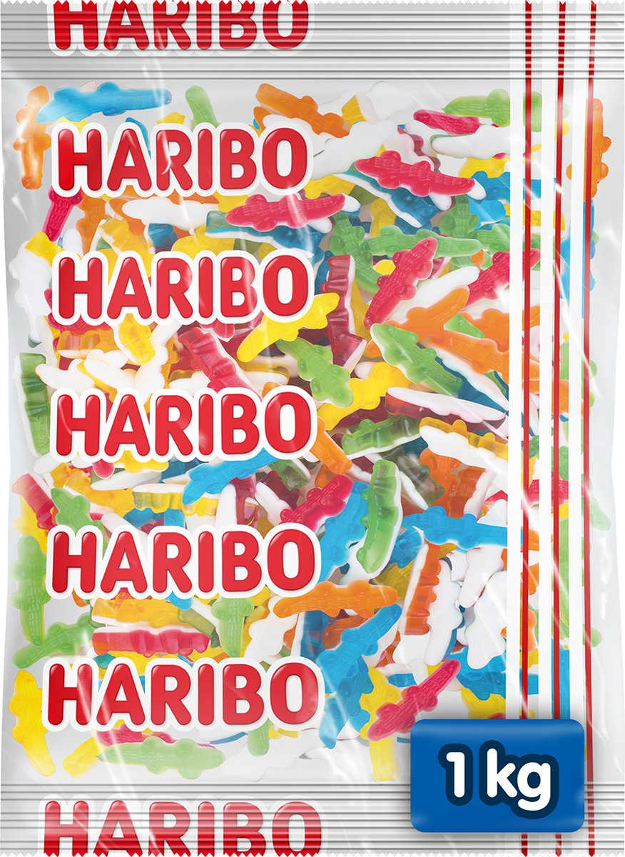 Haribo crocodiles - bonbons avec mousse - sachet 1kg