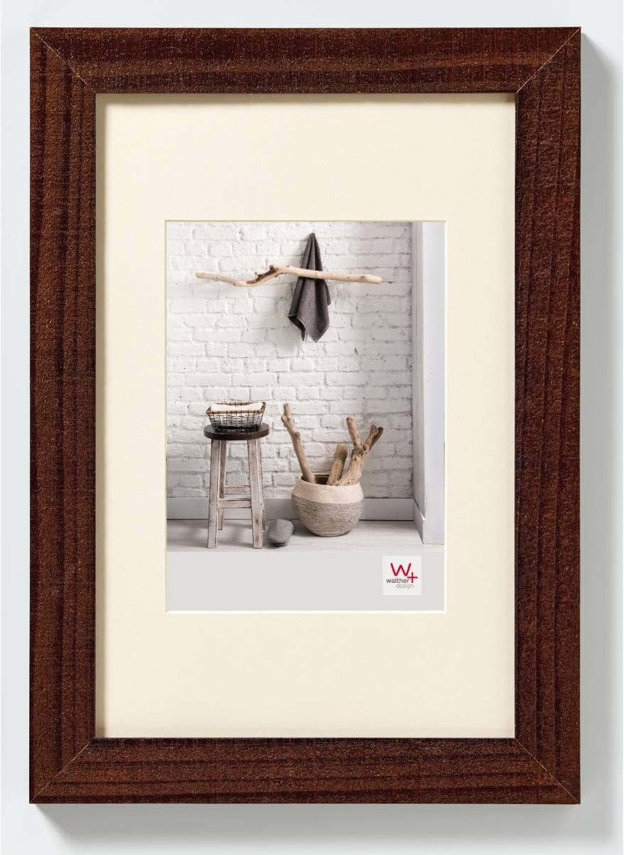 Walther home - cadre en bois - format photo 30x40 cm - noyer