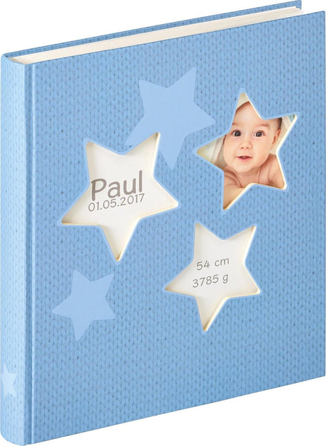 Walther uk-133-l estrella - album bébé - taille 28x30,5 cm - bleu