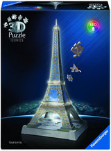 Ravensburger Puzzle 3D iconiques Tour Eiffel - avec lumière - 243 pcs.