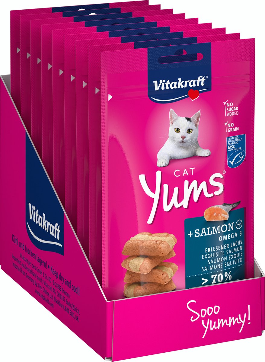 Vitakraft cat miams saumon - 9x40 grammes