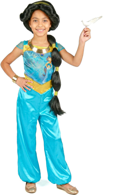 Déguisement princesse disney - aladdin, jasmine basic plus, taille xs (3-4 ans), fille