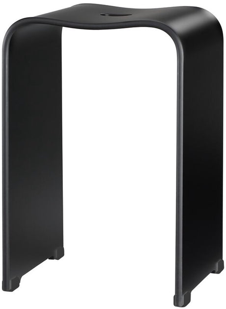 Tabouret de douche Sealskin noir mat - tabouret de salle de bain en acrylique avec antidérapant - multifonctionnel