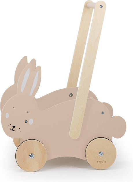 Trixie wooden walker - mrs. lapin - trotteur - jouets pour enfants - chariot de marche à partir de 1,5 ans - pour garçons et filles - fsc