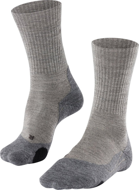 Falke tk2 chaussettes de marche en laine anti ampoules, rembourrage moyen chaussettes de sport en laine mérinos femme beige - taille 41-42