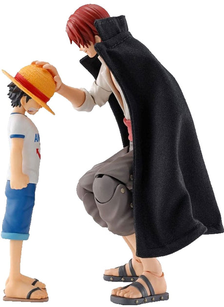 Bandai tamashii nations one piece s.h.figuarts action figure 2-pack shanks monkey d. luffy childhood ver. action figuur