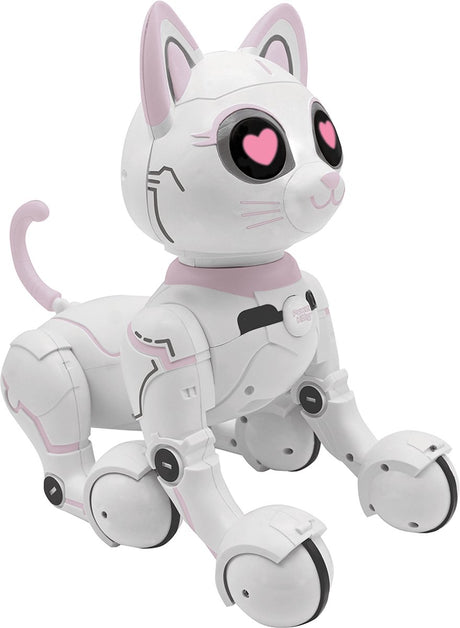 Lexibook current kitty® – mon chat robot intelligent avec fonction de programmation contrôle gestuel, danse, marche, mouvements, capteurs tactiles et imitation d'animaux, incl. télécommande.