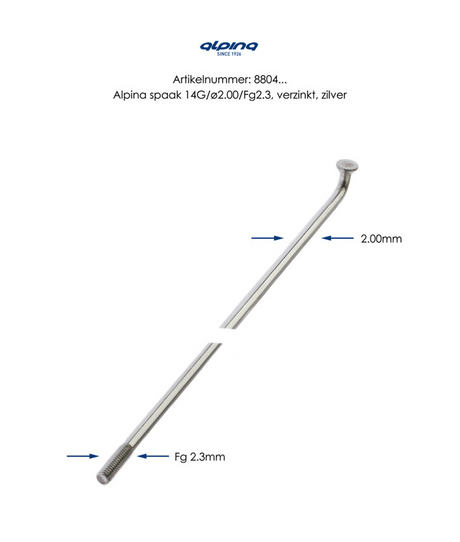 Alpina Spaken 14-300 sans mamelon