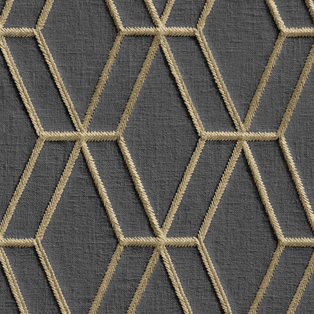 Dutch wallcoverings dutch wallcoverings behang hexagonal zwart en goudkleurig