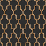 Papier peint Dutch wallcoverings géométrique noir et or