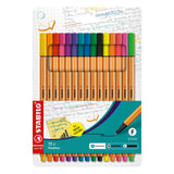 Stabilo point 88 10+5 néon en étui