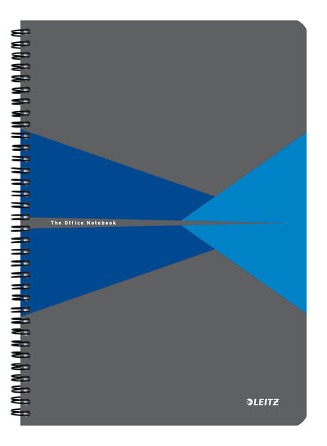 Carnet de bureau Leitz a4 ligné - avec couverture pp - papier 80 grammes - bleu