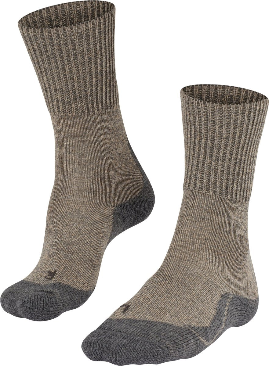 Falke tk1 laine anti-ampoules laine épaisse matériau fonctionnel chaussettes de marche femme beige - taille 39-40