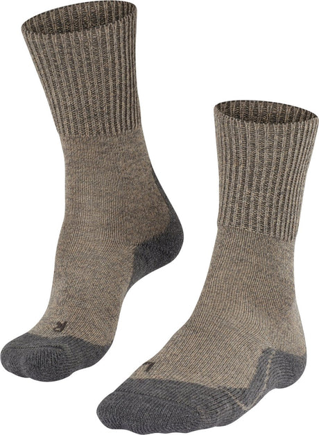 Falke tk1 laine anti-ampoules laine épaisse matériau fonctionnel chaussettes de marche femme beige - taille 39-40