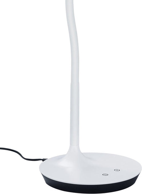 Trio polo - lampe de table - lampe de bureau - blanc mat - incl. 1x SMD 5 W - couleur de lumière réglable - tactile en 4 étapes - flexible