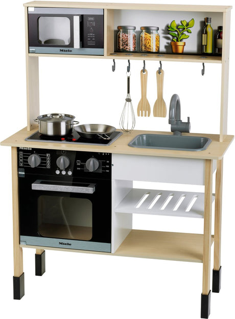 Klein Toys - Cuisine jouet en bois miele - 70x30x91 cm - incl. effets lumineux et sonores - bois