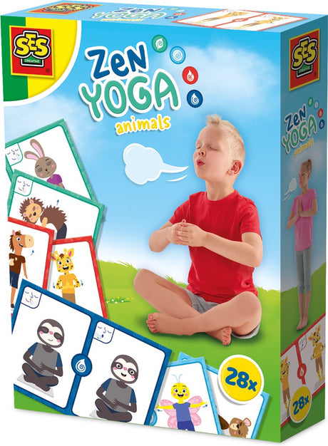 Ses creative 02407 - cartes de yoga zen - exercices de respiration - pleine conscience pour enfants - 28 exemples de cartes - exercices pour les émotions comme la joie ou la colère